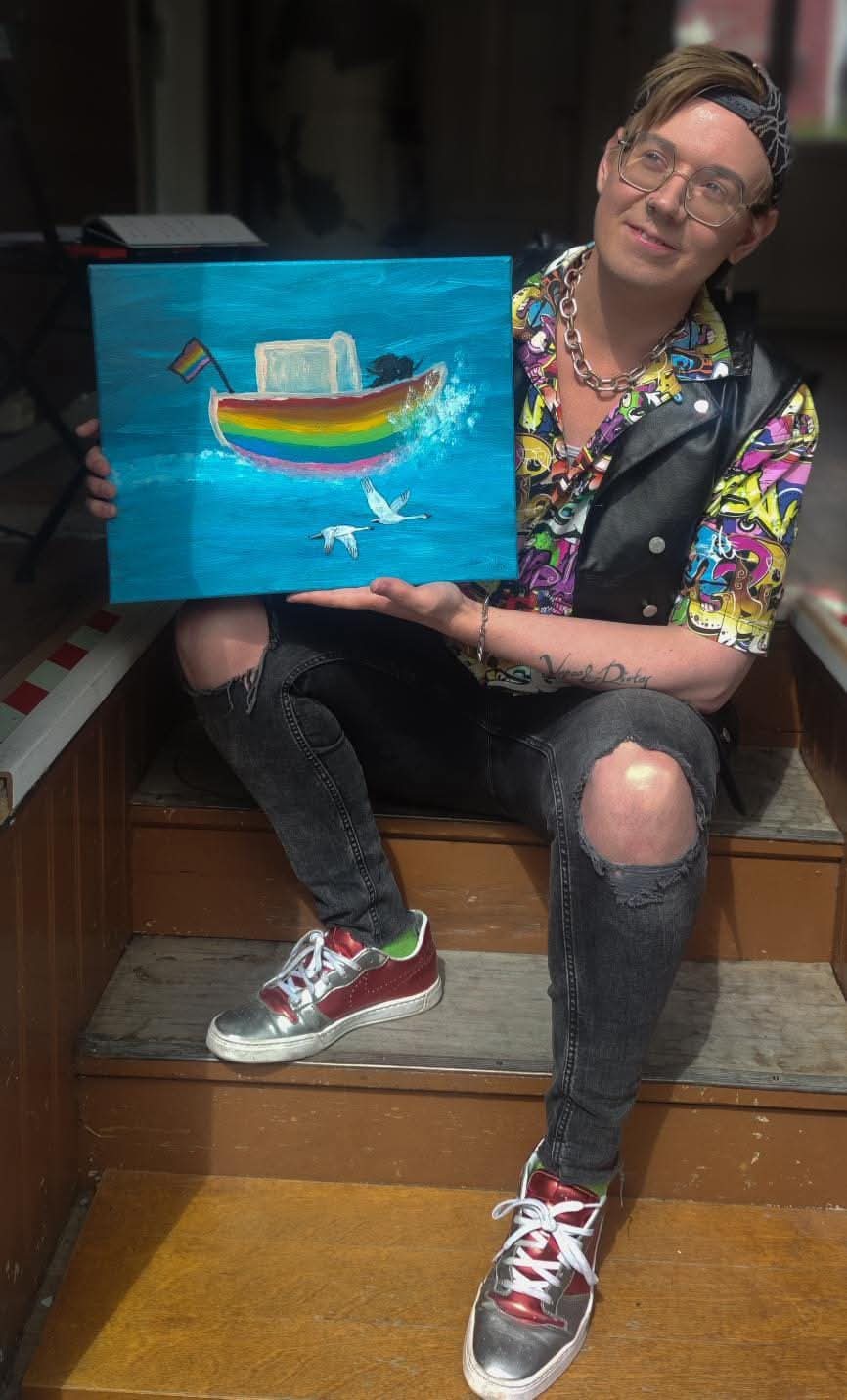 Kuvassa teos, jonka tein Rauma Pride näyttelyyn 2024